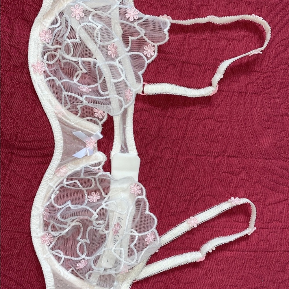 For Love & Lemons Victoria’s Secret off white floral bra